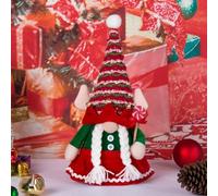 HomeVortex Adorable Scandinavian Christmas Gnome Doll Cloth Bell Shape In Red And Green Festive Ornament For Table Desk Sofa Or Shelf Holiday Decoration Bringing Joy And Charm(Womens fashion)