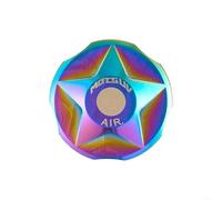 HomeVortex Aluminum Alloy Fork Cap Cover For CNC Anodized Dust Compatible with For FOX for Rock Shox Suspension Forks Red(Rainbow)