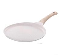 HomeVortex Aluminum Skillet 28cm Quick Heat Even Cooking for Surface Aluminum(White 28cm)