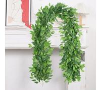 HomeVortex Artificial Rattan Vine 200cm Green Leaf Garland