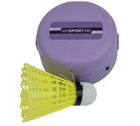 HomeVortex Auto Rebound Badminton Trainer, Adjustable & Angle Solo Practice Device with Remote Lift, Portable PC+ABS Backboard for Indoor Outdoor Skill Training, 1(6 balls)