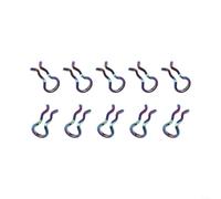 HomeVortex Bicycle Brake Caliper Spring Clips 10 Pack for XT for SLX for XTR Bike Brake Pad Pin Replacement Stainless Steel Cycling Component 4 Colors Available(for Rainbow)