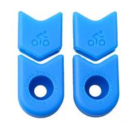HomeVortex Bicycle Crank Arm Protector Covers, Silicon Crankset Protection Case, for Mountain Road Bike, Dust Proof Cap Guard Fit 99% Crank Types, 2/4 Pcs(4pcs Blue)