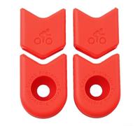 HomeVortex Bicycle Crank Arm Protector Covers, Silicon Crankset Protection Case, for Mountain Road Bike, Dust Proof Cap Guard Fit 99% Crank Types, 2/4 Pcs(4pcs Red)