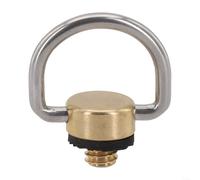 HomeVortex Brass Camping Light Hanging D-Ring with 1/4 Thread, Rust-Proof Tent Lamp Hook Adapter for Flashlights Cameras Drones, Outdoor Hiking Gear Accessory, Yellow