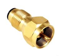 HomeVortex Brass Refill Adapter for 1 lb Cylinder, for LPG Gas Tank Coupler with Spill-Limiting Safety Feature,for 5-100 lb BBQ Grill and Camping Stove Tanks, Outdoor Cooking Accessories