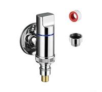 HomeVortex Brass Washing Machine Tap with Water Stop Valve, Automatic