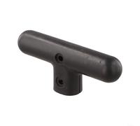 HomeVortex Camping Wagon Cart Push Handle, 13x5.5cm Plastic Hand Truck Trolley Grip Replacement Part,for Luggage Cargo Shopping Fishing Outdoor Gear, Black