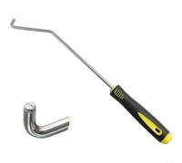 HomeVortex Car Door Handle Removal Tool Solid Steel Hook Pry Bar, with Anti-Slip Rubber Grip, for Efficient Interior Trim Panel Extractor T10118 Yellow