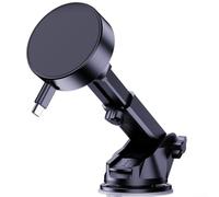 HomeVortex Car Phone Mount with Wireless Charging Retractable Cable Bracket Adjustable Angle Compatible with Various Smartphones(C)