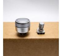 HomeVortex Car Volume Knob Switch Cover and Rotary Shaft for For A6 C7 for A6L A7 2012-2018, ABS Multimedia Control Knob Replacement Part OEM 4G0919070 Silver