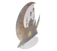 HomeVortex Castle by the Moon Acrylic Desktop Ornament, White Decorative for SCULPTURE for Living Room, Bedroom, Office Home Décor, Elegant Centerpiece, 18.6x21cm