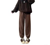 HomeVortex Casual Lounge Sweatpants for Home Autumn Winter Wear | Thick fleece lining, soft touch, elastic waist with drawcord, cuffed ankles, autumn winter essential