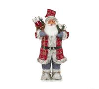 HomeVortex Christmas Santa Claus Figurine Fabric Doll Holiday Table Decor Standing Ornament for Home Office Hotel Shopping Mall Kindergarten Party Festive Season Decoration 15x9x30cm/20x12x45cm(45cm)