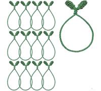 HomeVortex Christmas Wreath Bands, 20 Inch Flexible Tie with Tassels for Holiday Home Decor, Adjustable Polyester Wire Garland for Tree Door Wall Festive Decoration (Green)(Green)