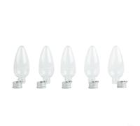 HomeVortex Clear Fillable Plastic Christmas Bulb Ornaments, 3.15 x 1.38 Inch Light Baubles for Xmas Tree Hanging Decor, Party Supplies, Silver Cap(45ML 50pcs)