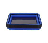 HomeVortex Collapsible Magnetic Parts Tray Set, 4.5 Inch Magnetic Screw Tray Foldable Silicone Bowl Tool, For Carpenters Plumbers DIY Projects Home Repair (blue)