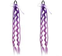 HomeVortex Colorful Gradient Ponytail Hair Extension for Styles, Heat-Resistant Synthetic Fake Hairpiece with For Easy Tie-On, Vibrant Fashion For Wig for Women Girls(A)