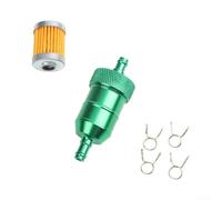 HomeVortex Compact 75mm Inline Petrol Filter 8mm Hose Fitment(Green)