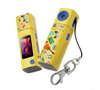 HomeVortex Compact Digital Camera,For Students, 2.4K HD Video Recorder,With 230° Rotatable Lens, 2.4 Inch TFT Screen, Portable Lipstick Style For MINI Cam,For School Travel(yellow)