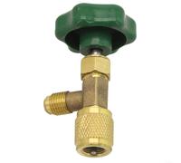HomeVortex CT341 Tap Valve Bottle Opener for 7/16-28UNF Thread, Metal Fuselage with Plastic Cap, Leak-Proof Gasket AC Tool, Green, 2.76x1.57 Inch