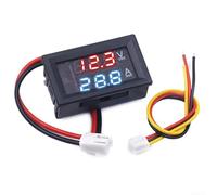HomeVortex DC 0-100V 10A Digital Voltmeter Ammeter, Dual Display Voltage Current Meter Gauge, 4.5-30V Power Supply,for Car Motorcycle Monitor, Red LED 48x29mm(A)