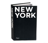 HomeVortex Decorative Faux Book Storage Box With Compartment, Paper Construction, Stylish Home Or Office Decor Accent For Bookshelves, Desks And Coffee Tables(New York)