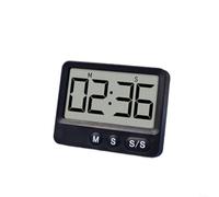 HomeVortex Digital Timer Clock,with Countdown and Count-Up Functions, 99M59S LCD Display, Silent Operation for Study Kitchen(Black)