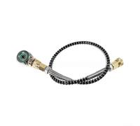 HomeVortex Diving DIN Cylinder Head with 50cm Full Spring Hose, Brass Female Connector Oxygen Transfer Line, 5000 PSI Kink-Resistant Scuba Tank Adapter for O2 Decanting