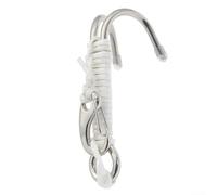 HomeVortex Double-Ended Scuba Dive Hook,for Drift Diving, 316 Stainless Steel Reef Hook,with High-Strength Nylon Cord and Quick-Release Clip, Underwater Stability Gear,for(White)