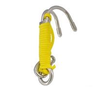 HomeVortex Double-Ended Scuba Dive Hook,for Drift Diving, 316 Stainless Steel Reef Hook,with High-Strength Nylon Cord and Quick-Release Clip, Underwater Stability Gear,for(Yellow)