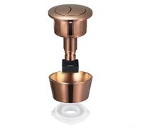 HomeVortex Dual Flush Toilet Flush Button Kit with Brushed Brass Finish for 20mm or 40mm Cistern Lid Holes, Complete Replacement Installation Components Included(Rose gold)