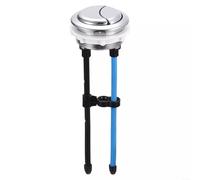 HomeVortex Dual Push Toilet Tank Button Replacement 48mm Thread Chrome Finish ABS Double Flush Valve for Bathroom Cistern Repair For Easy Install Fit 54mm Hole