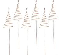 HomeVortex Electroculture Garden Stakes (6 pcs) - Pure Long Copper Plant Support Stakes for Sustainable Gardening, Compatible with Vegetables, Herbs and Flowering Plants(A)