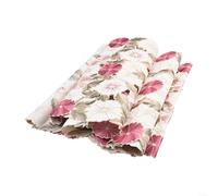 HomeVortex Embroidered Floral Table for runner,Satin Fabric Oval Tablecloth for Wedding Party Christmas Home Decor, Reusable Stain Resistant Dining Cover