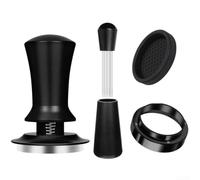 HomeVortex Espresso Tamper and Distributor Tool Set, 51 mm Spring-Loaded Coffee Tamper with For WDT Needles, Magnetic Dosing Funnel and Mat, for 51mm Portafilter