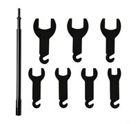 HomeVortex Fan Clutch Wrench Removal Tool Set with Pneumatic Air Hammer Compatibility, 8pcs Alloy Steel Spanner Kit for Auto Repair, SUV Pickup Van Water Pump and Clutch