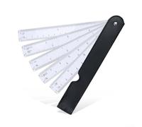 HomeVortex Fan Shape Scale Ruler, with 6, Professional Scales 1:10 to 1:175, Multifunctional Foldable Plastic Measuring Tool, for Engineering Architecture Fashion,