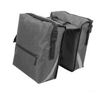 HomeVortex For Bicycle Bag Large Capacity Waterproof Oxford Rear Rack Pannier with Reflective Strips for Road and Mountain Bike Cycling Commuting Grey(One Size Grey)