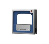 HomeVortex Frame Level 0.02mm/m High Industrial Level with V-Groove Base Cast Iron Body Clear Bubble Tube for Machinery Rail Pipe Measurement Blue 100x100x35mm(accuracy 0.02 mm/m)