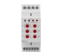HomeVortex GRV8-10/M265 3-Phase Voltage For Relay Over/Under Voltage Protection DIN Rail Mount AC 127-265V 2 C/O Output LED Indicator for Industrial Electrical