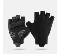HomeVortex Half Finger Cycling Gloves with 3D Printed Gel Pads, Shockproof Breathable Design, For Mountain and Road Biking, Quick Wear Tabs and Sweat Wipe, Black(XXL)