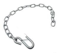 HomeVortex Heavy Duty 3500LB Chain,with Single S Spring Hook, Anti-Theft Towing Accessory,for RV Car Truck, Zinc Plated Iron, 77cm Length, Noise Reduction Design