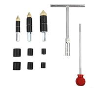 HomeVortex Hot Melt Water Stop Pin Set with Rubber Rings, Stainless Steel Plumbing Repair Tool for PPR Pipe Leaks in Concrete Slabs and Walls, Includes Wrench and(A)