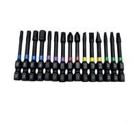 HomeVortex Impulse Driver Bits Set 15 Pack Magnetic Screwdriver Bits With 1/4 Inch Hex Shank For Power Tools Furniture Assembly Car Repair