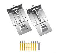 HomeVortex Kitchen Range Hood Wall Mounting Brackets 2 Pack 304 Stainless Steel Hanging Hooks For Cooker Hood Installation With Complete Accessories Silver 7.6×13/18cm & 7.6×18/23cm(S)