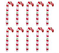 HomeVortex Large Inflatable Christmas Candy Canes 88Cm Outdoor Decorations 10 Pieces Red Green Holiday Front Door Garden Display Set(Red)
