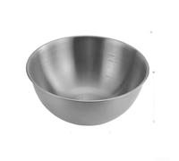 HomeVortex Large Stainless Steel Serving Bowl with Volume Indicators - Unbreakable Kitchen Mixing Bowl for Rice Cereal Dishwasher Safe 22.5cm(17cm 304 Silver)