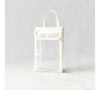 HomeVortex Large Waterproof Hanging Tissue Storage Bag, No Drill Wall Mount Holder, with Clear Window, for Kitchen Bathroom, Holds 4, Packs or 3, Rolls, White(white)