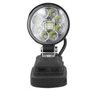 HomeVortex LED Work Light, Compatible, with 18V Li-ion Battery, 3-Inch Portable Spotlight, with USB Charging Port, 90-180° Rotating Head, for Tool Use(C)